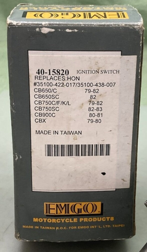 Emgo 40-15820 Ignition Switch New Genuine