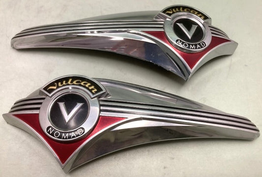 Kawasaki 56051-1809 56051-1808 Vulcan LH/RH Emblem Set New Genuine