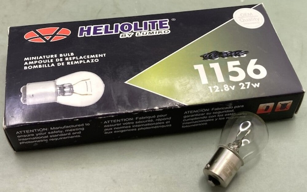9 Pk. Heliolite 1156 Miniature Bulb 12.8V 27W New Genuine