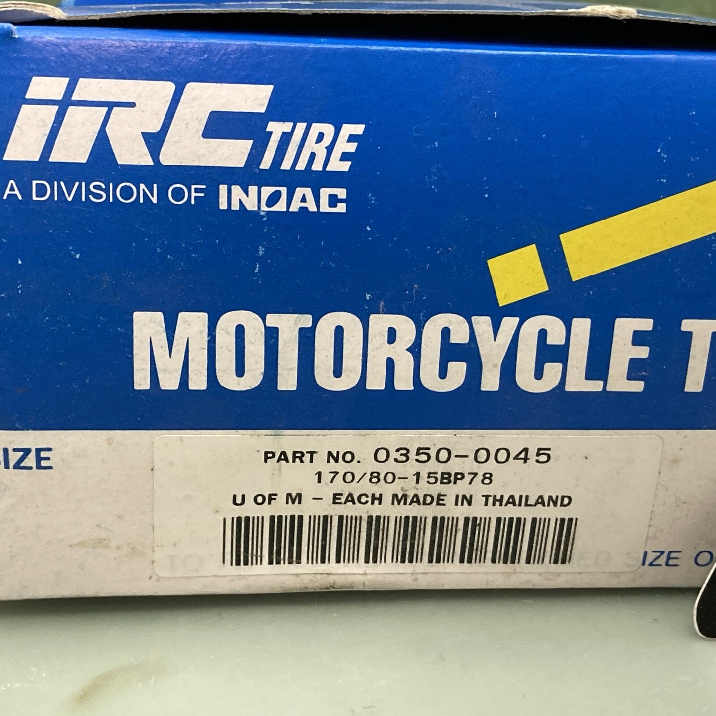 NEW GENUINE IRC TIRE 0350-0045 Tire Tube