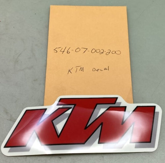 Replaces KTM 54607002200 Red and White Rear Large Fender Sticker '91-'92 New