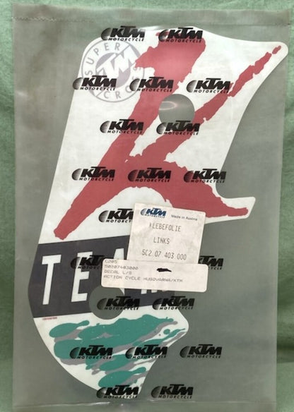 KTM 50207403000 LH Shroud Decal New Genuine