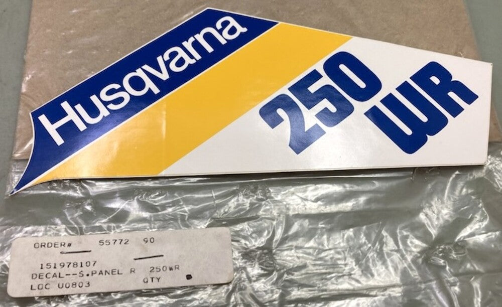 Husqvarna 151978107 RH Side Panel Decal New Genuine