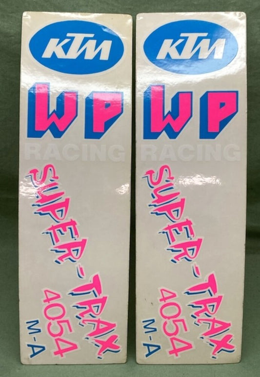 KTM White Power Super Trax 4054 Upside Down Fork Sticker Set New Genuine