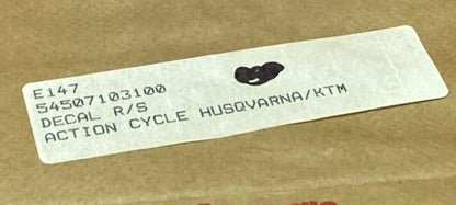 Replaces KTM 54507103100 RH Fuel Tank Decal New