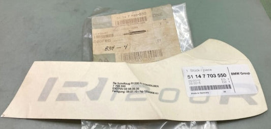 BMW 51147703550 Model Lettering R1200R New Genuine