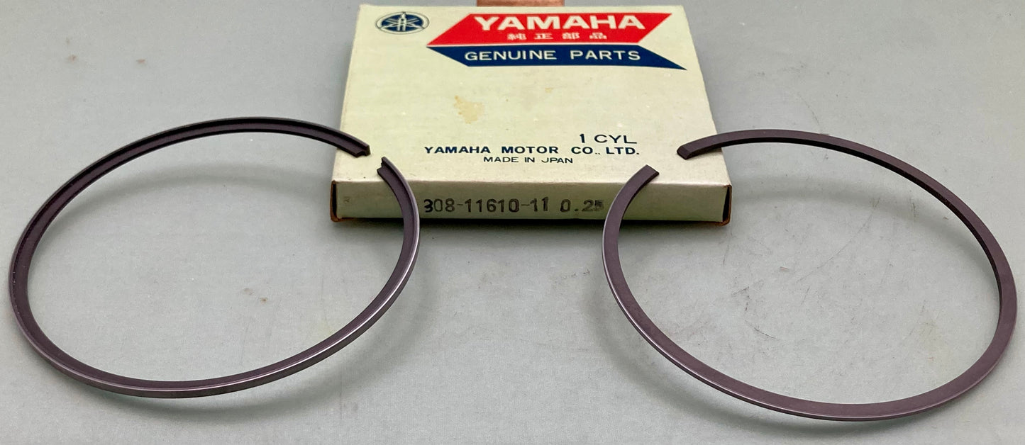 New Genuine Yamaha 308-11610-11 Piston Ring Set 0.25