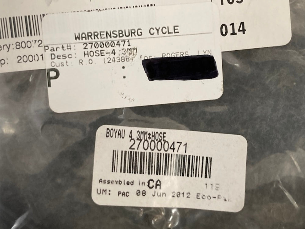 Replaces Sea-Doo 270000471 Hose 4.3mm 12 feet Long New