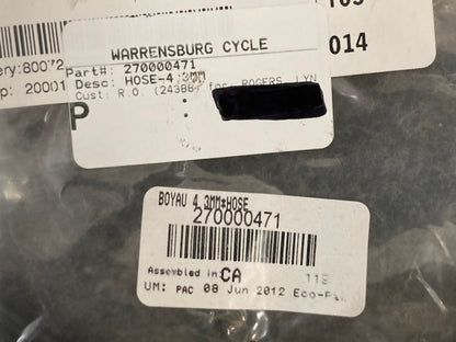 Replaces Sea-Doo 270000471 Hose 4.3mm 12 feet Long New