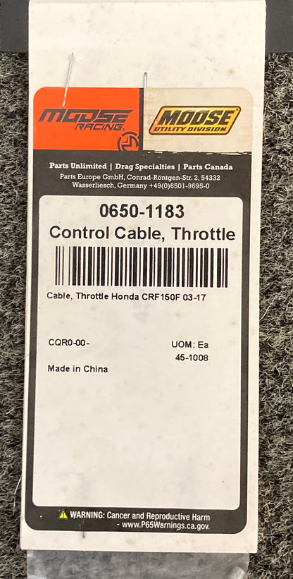 New Genuine Moose 0650-1183 Control Cable, Throttle