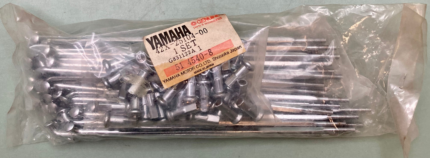 New Genuine Yamaha 42X-25104-00 Spoke Set, Front, 42X-25104-00-00