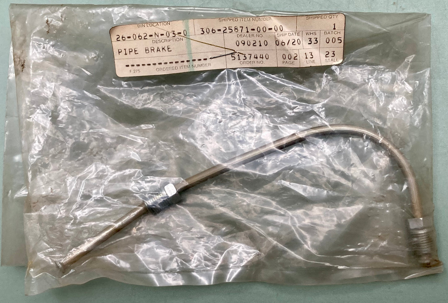 New Replaces Yamaha 306-25871-00-00 Pipe Brake