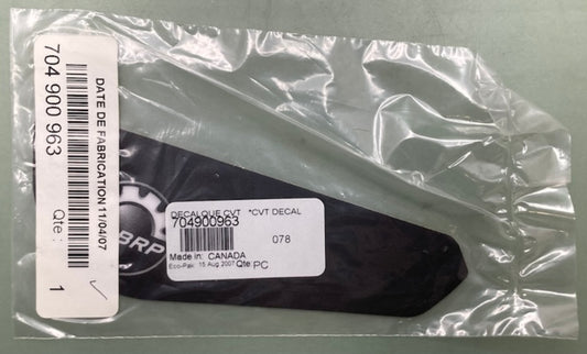 Replaces Can-Am 704900963 Cvt Decal, New