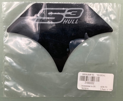 Replaces Sea-Doo 219903052 Decal, S3, Hull., Model, Rxt, 260, New
