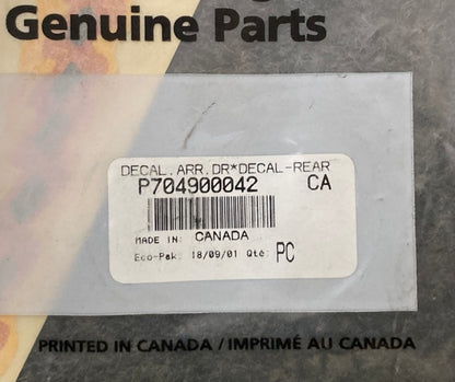 Replaces Sea-Doo 219901929 Rh. Decal, New