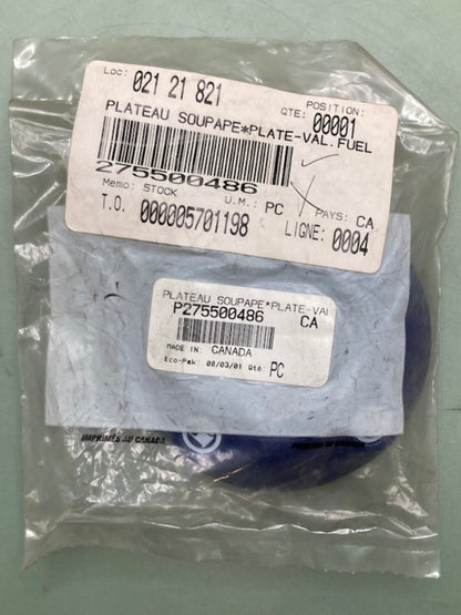 Bombardier 275500486 Plate-Val. Fuel, New Genuine