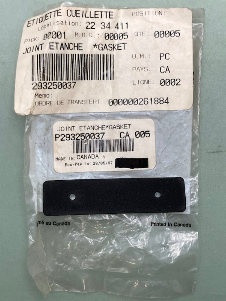 Bombardier 293250037 Gasket, New Genuine