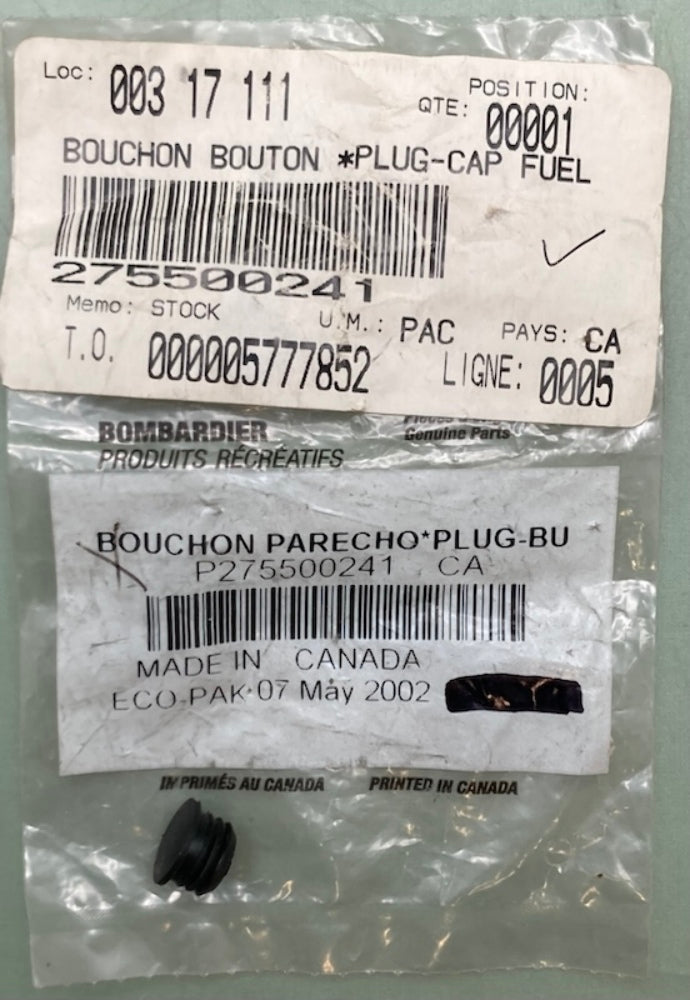 Qty 3 Bombardier 275500241 Plug Cap, New Genuine