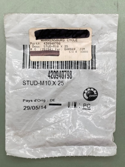 BRP 420940798 Stud M10X25 , New Genuine