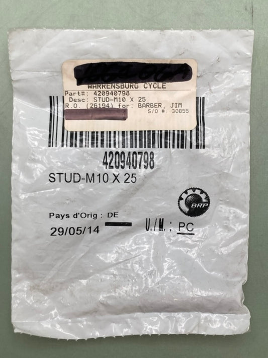 BRP 420940798 Stud M10X25 , New Genuine