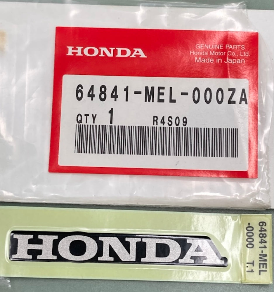Honda 64841-MEL-000ZA Mark, Rr., Seat, Cowl, (Type1), (Honda), *Nh1*, (Black)  New Genuine