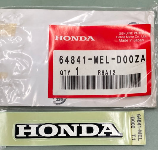 Honda 64841-MEL-D00ZA Mark, Rr., Seat, Cowl, (Type1), (Honda), *Nh1e*, (Black)  New Genuine