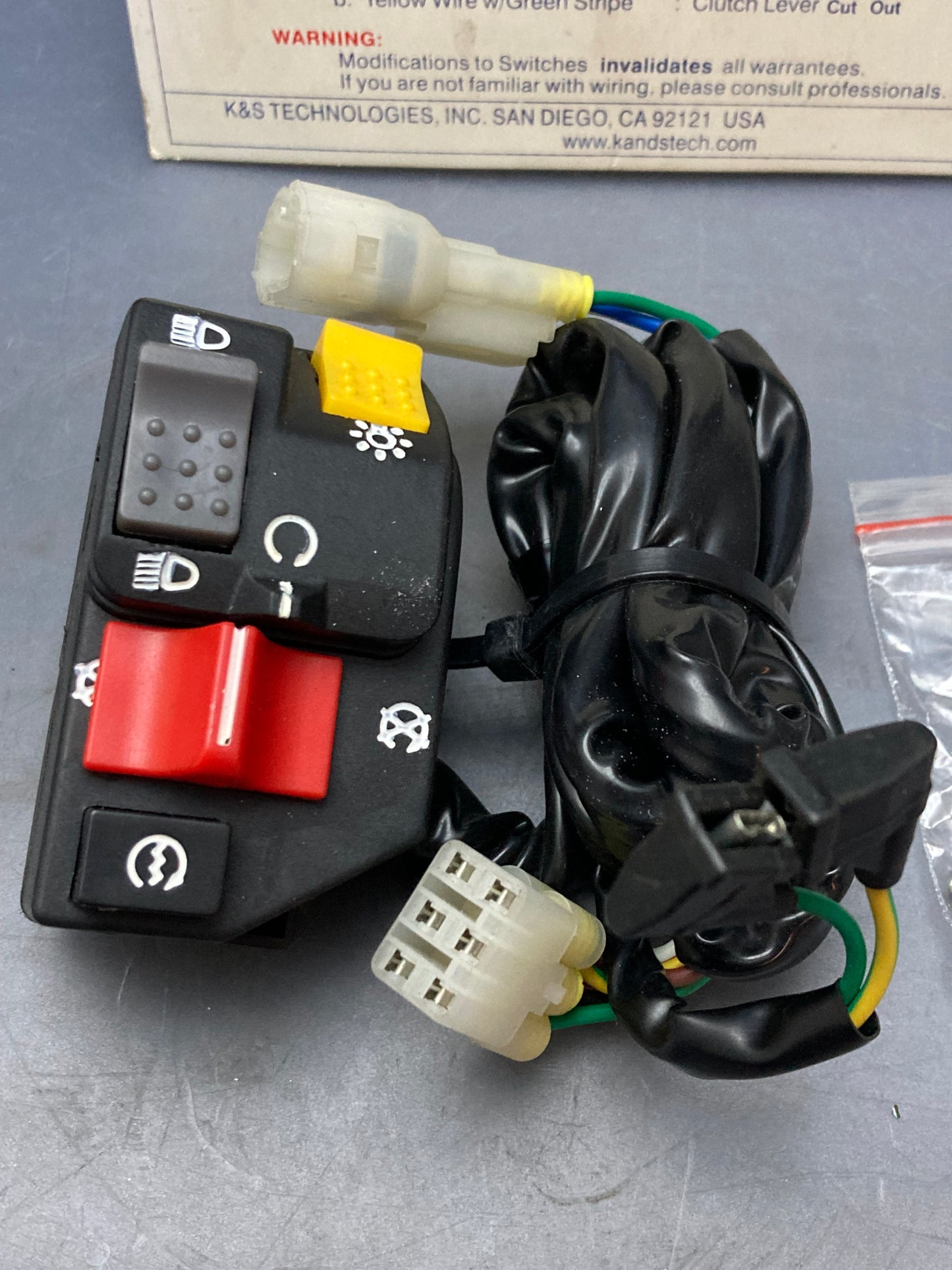 New Genuine K&S 12-0052 Handlebar Switch Switchpack