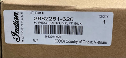 Polaris 2882251-626 Indian K-Peg, Pass, N2, Black New Genuine
