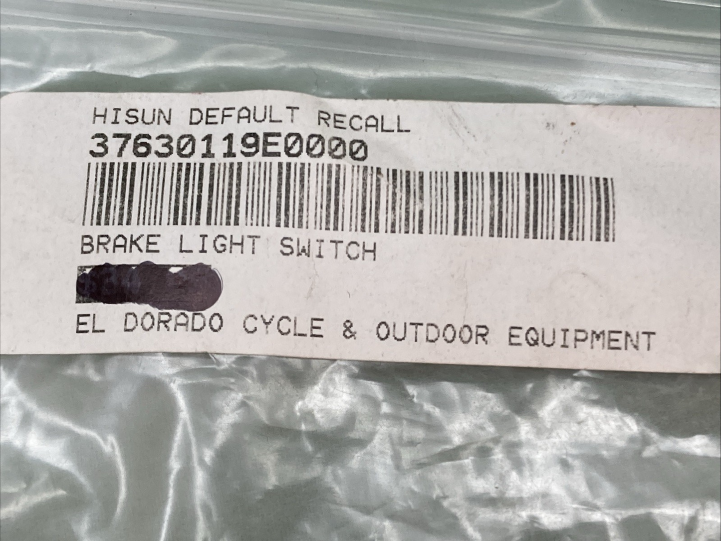 NEW REPLACES HISUN 37630-119E-0000 Brake Light Switch