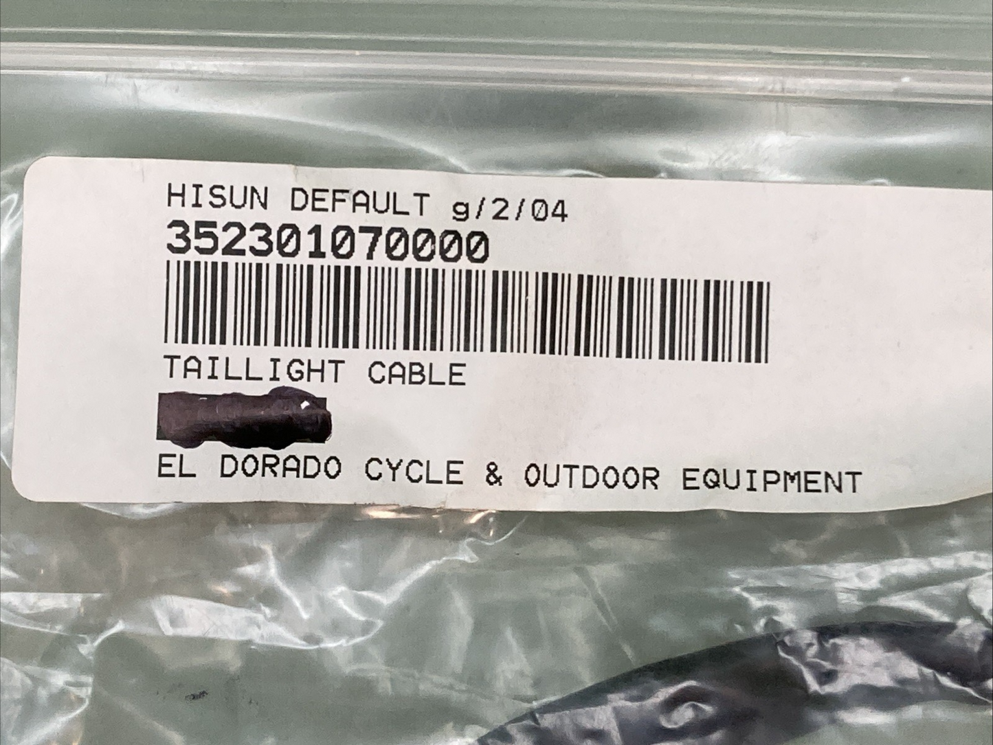 NEW REPLACES HISUN 32530-107-0000 TAIL LIGHT CABLE