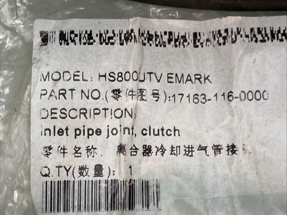NEW GENUINE HISUN 17163-116-0000 INLET PIPE JOINT CLUTCH