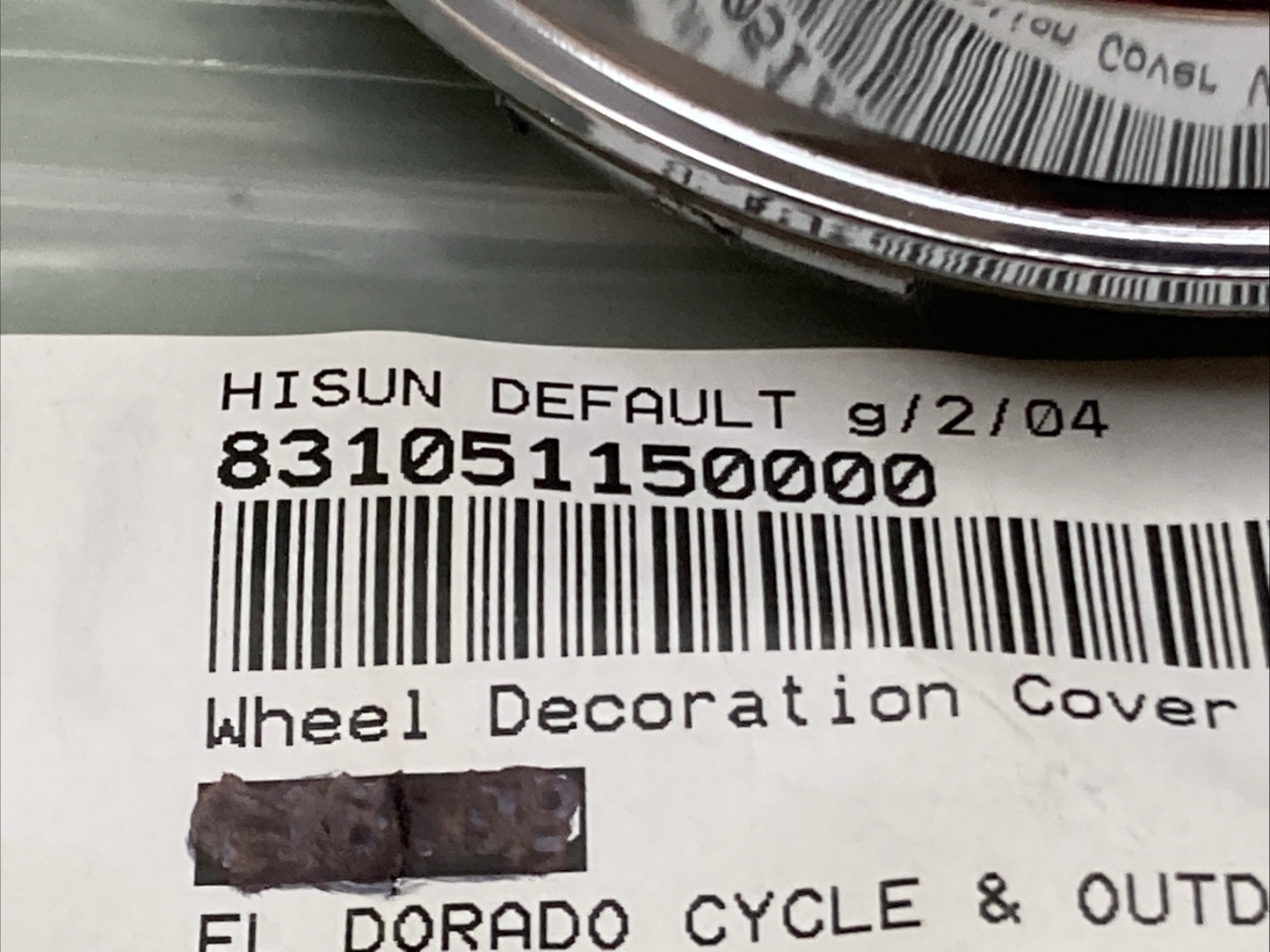 NEW REPLACES HISUN 83105-115-0000 WHEEL DECORATION COVER 1 3/8"