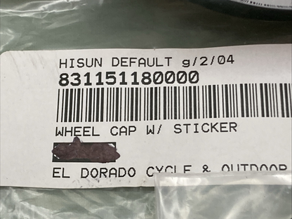 NEW REPLACES HISUN 83115-118-0000 WHEEL CAP W/ STICKER