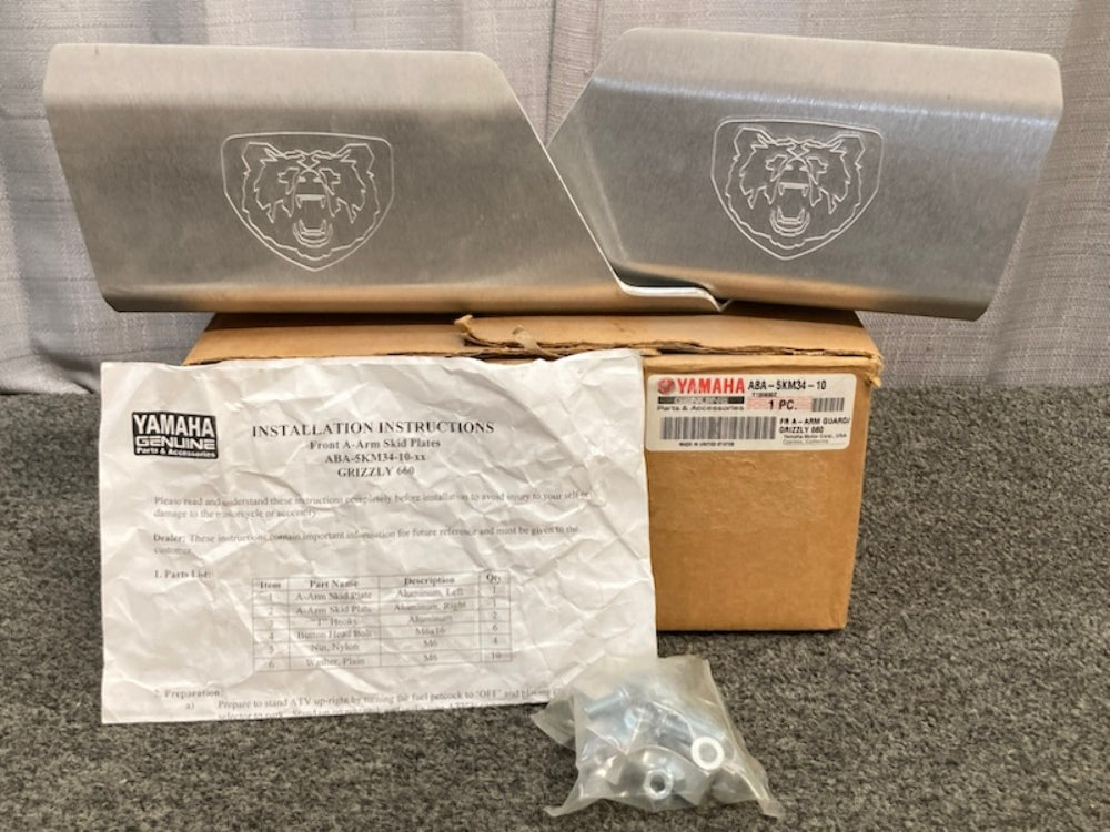 Yamaha ABA-5KM34-10 Fr A-Arm Guard/Grizzly Set ABA-5KM34-10-00 New Genuine
