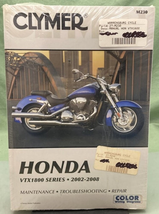 Clymer M230 Honda VTX1800 Series Service Manual '02-'08 New Genuine