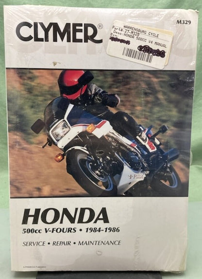 Clymer M329 Honda 500cc V-Fours Service Manual '84-'86 New Genuine