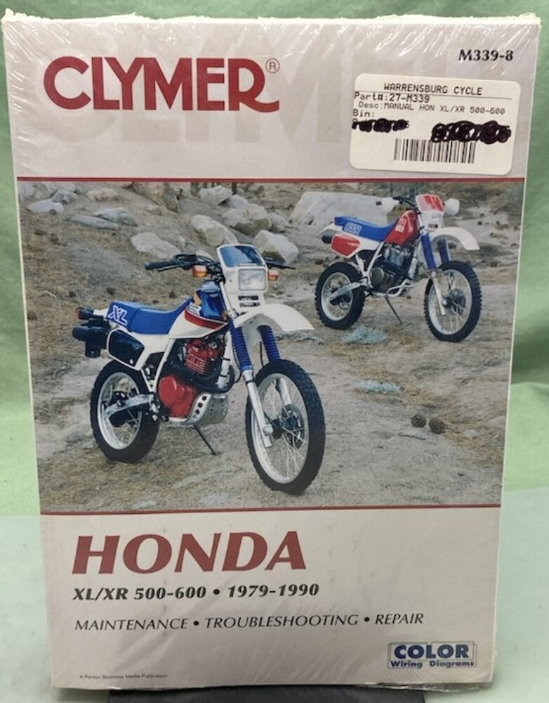 Clymer M339-8 Honda XL/XR 500-600 Service Manual '79-'90 New Genuine