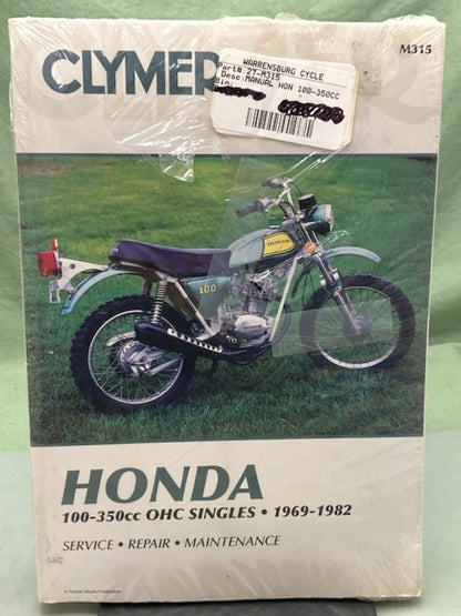 Clymer M315 100-350cc OHC Singles Service Manual '69-'82 New Genuine