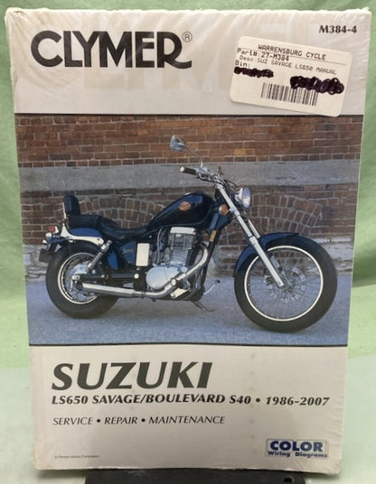 Clymer M384-4 Suzuki LS650 Savage/Boulevard S40 Service Manual '86-'07 New Gen.