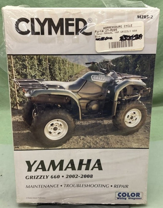 Clymer M285-2 Yamaha Grizzly 660 Service Manual '02-'08 New Genuine