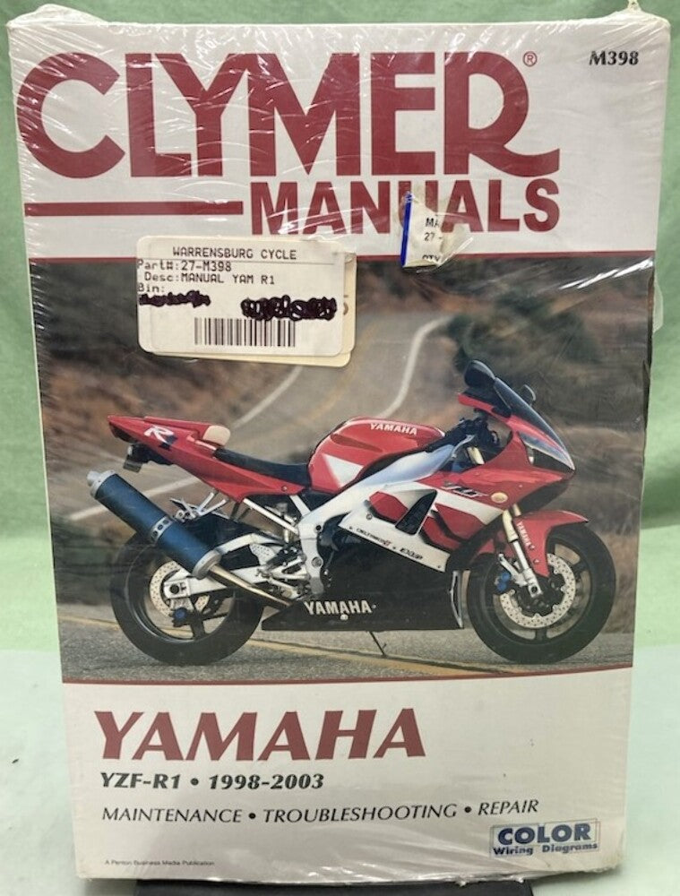 Clymer M398 Yamaha YZF-R1 Service Manual '98-'03 New Genuine