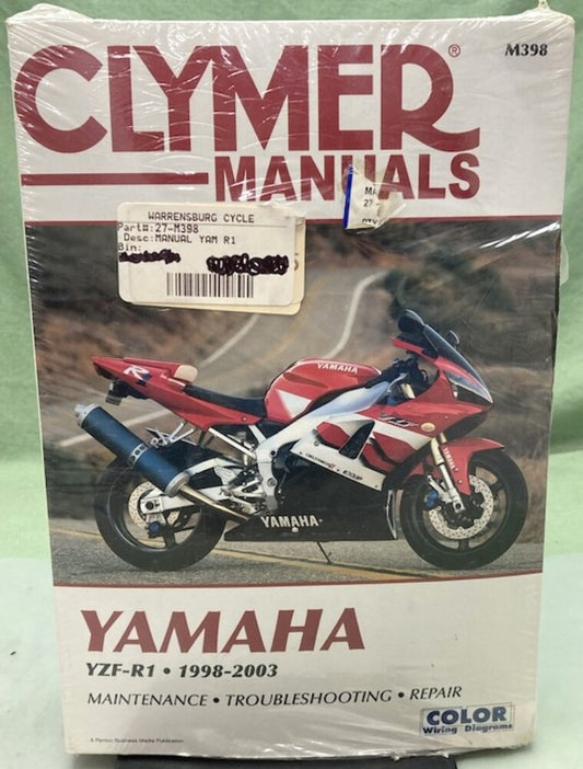 Clymer M398 Yamaha YZF-R1 Service Manual '98-'03 New Genuine
