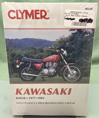 Clymer M358 Kawasaki KZ650 Service Manual '77-'83 New Genuine