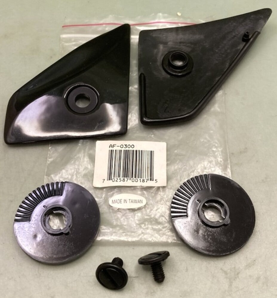 Replaces Fulmer AF0300 Motorcycle Helmet Visor Mounting Kit Black New