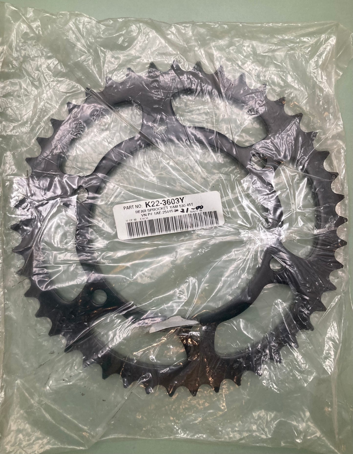 New Replaces Parts Unlimited K22-3603Y Rear Sprocket, 45T 1AE-25445-21-00