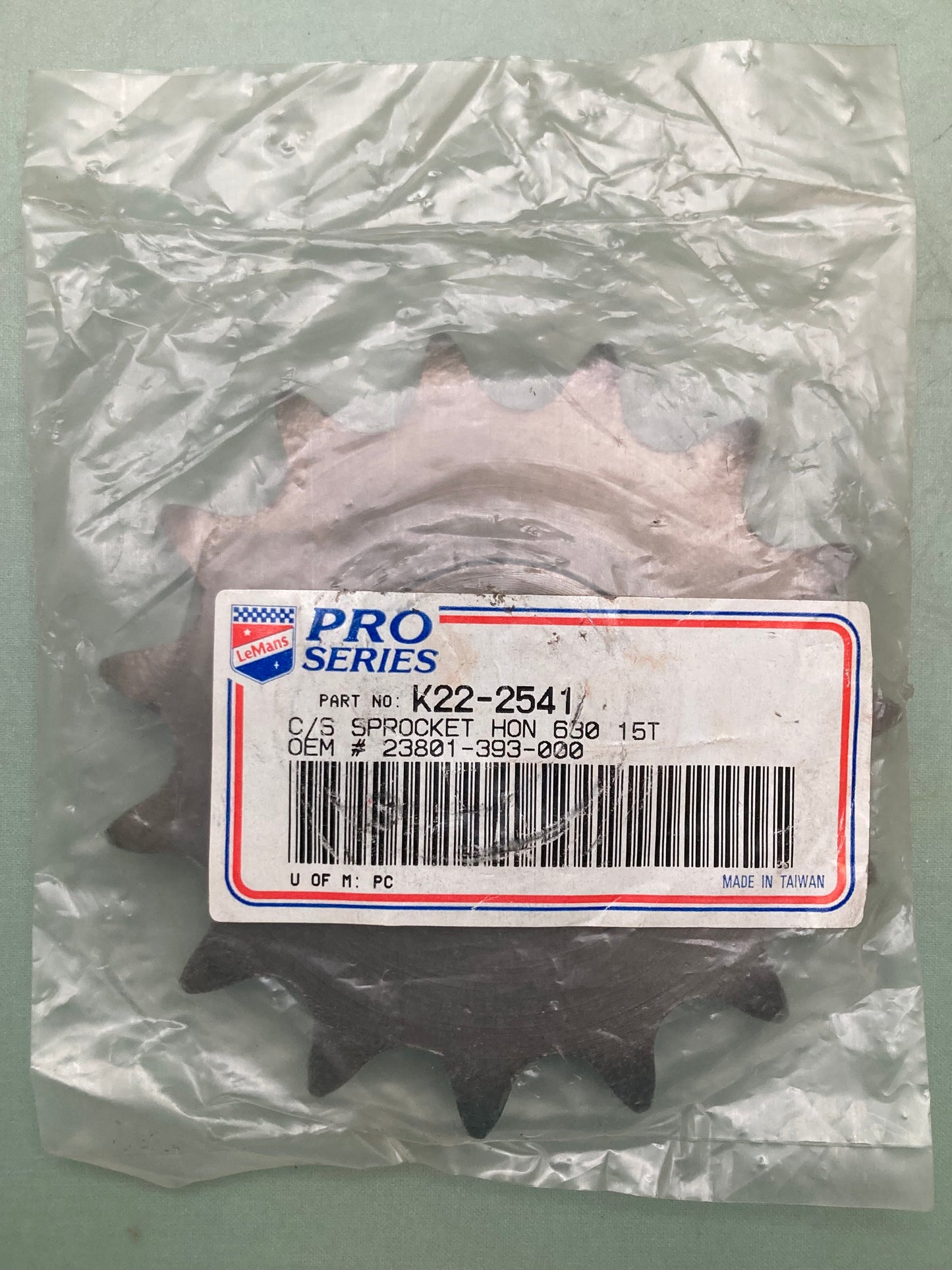 New Genuine LeMans K22-2541 Sprocket, 15T 23801-393-000