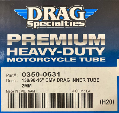 New Genuine Drag Specialties 0350-0631 Premium Heavy Duty MC Tube 130/90-16"
