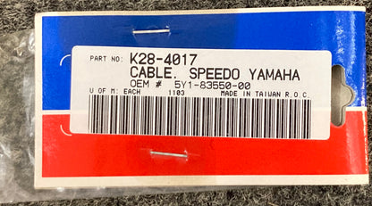New Genuine Parts Unlimited K28-4017 Speedometer/Tachometer Cable 5Y1-83550-00