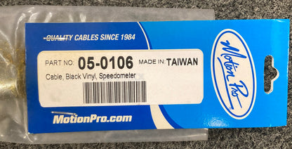 New Genuine Motion Pro 05-0106 Cable, Black Vinyl, Speedometer
