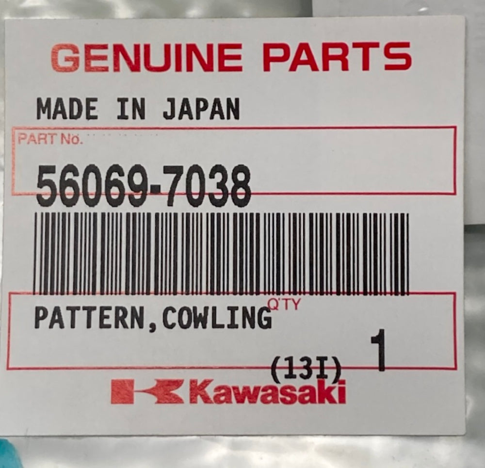 Kawasaki 56069-7038 Pattern Cowling UPP L New Genuine